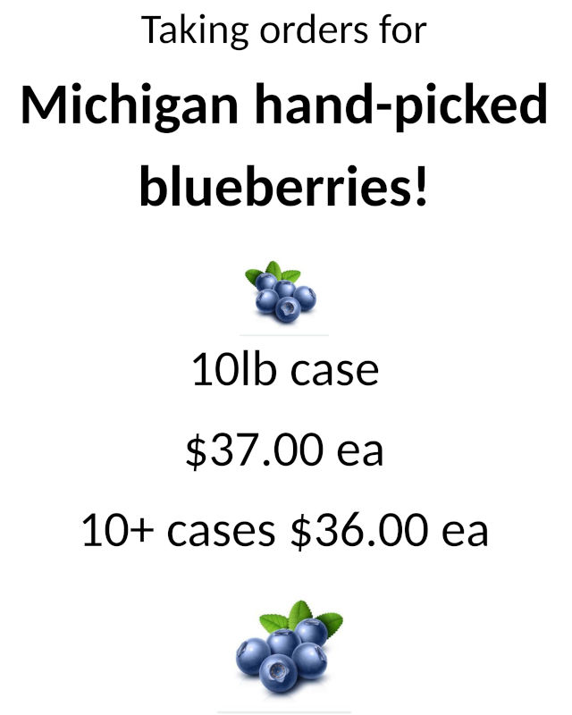 Blueberry orders
